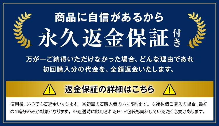 ヴォルスタービヨンドには永久返金保証が付いている